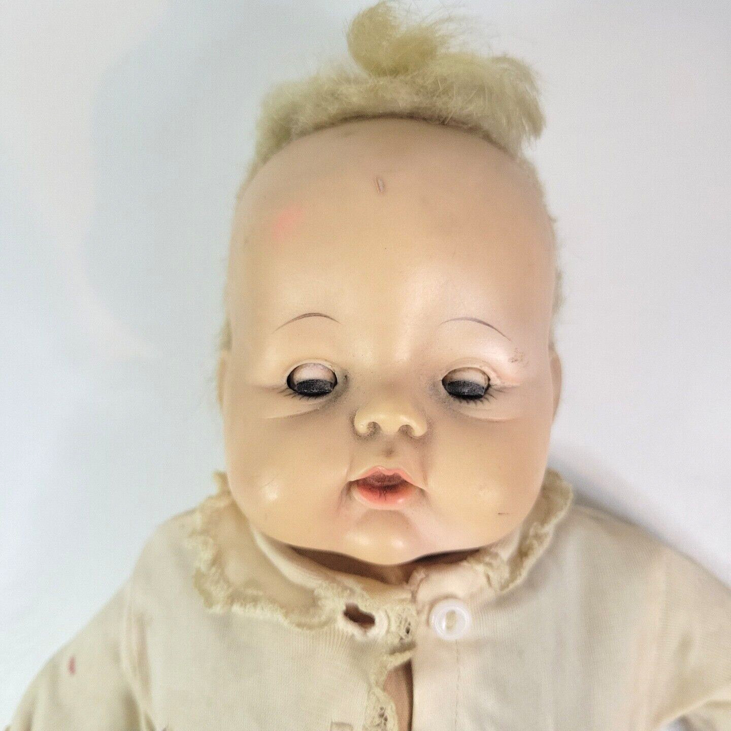 DISTRESSED 1963 Alexander Little Huggums 12" Vinyl Head Baby Doll Rare Vintage 