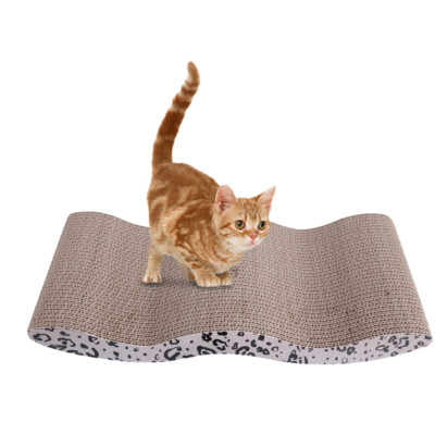 Wave Degin Cat Scratching Corrugated Board Scratcher Bed Pad Toy with Catnip Wave Degin Cat Scratching Corrugated Board Scratcher Bed Pad Toy with Catnip