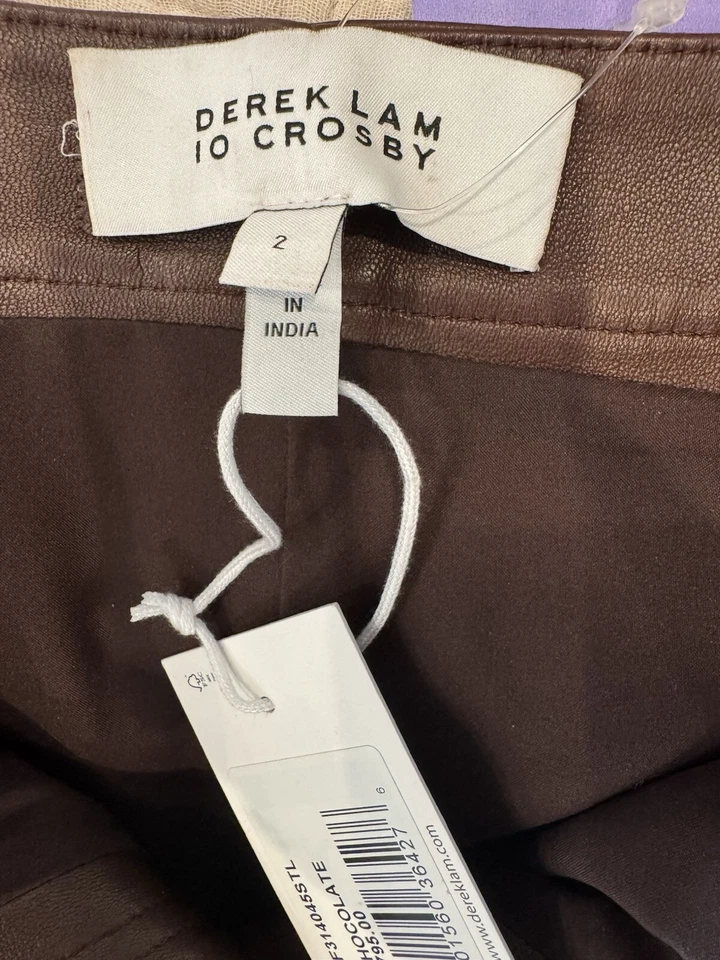 Falda de cuero Derek Lam 10 Crosby $795 Foto 4 de 4