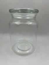 Vintage Glass Jar Sturdy Lid Wide Mouth Food Storage Canister