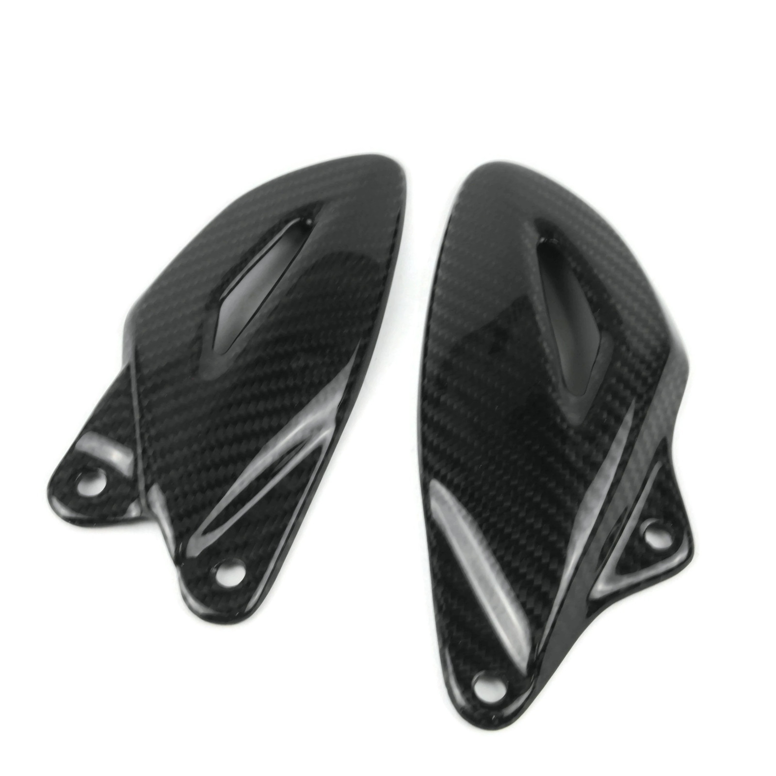 Reposes pieds Triumph 675 Street Triple R 2007-2012 carbone noir pour protection et tuning moto