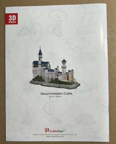 Neuschwanstein Castle 121 Piece 3D Puzzle Item MC062h CubicFun Toys - Picture 10 of 14