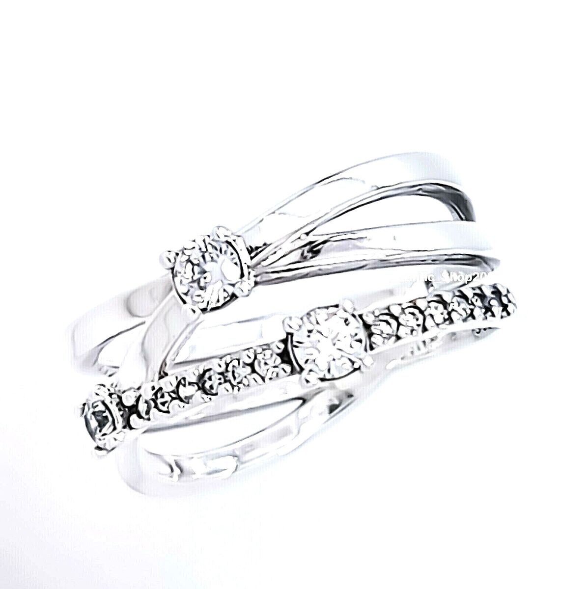 NEW 100% Authentic PANDORA 925 Silver CZ Sparkling Triple NEW 100% Authentic PANDORA 925 Silver CZ Sparkling Triple