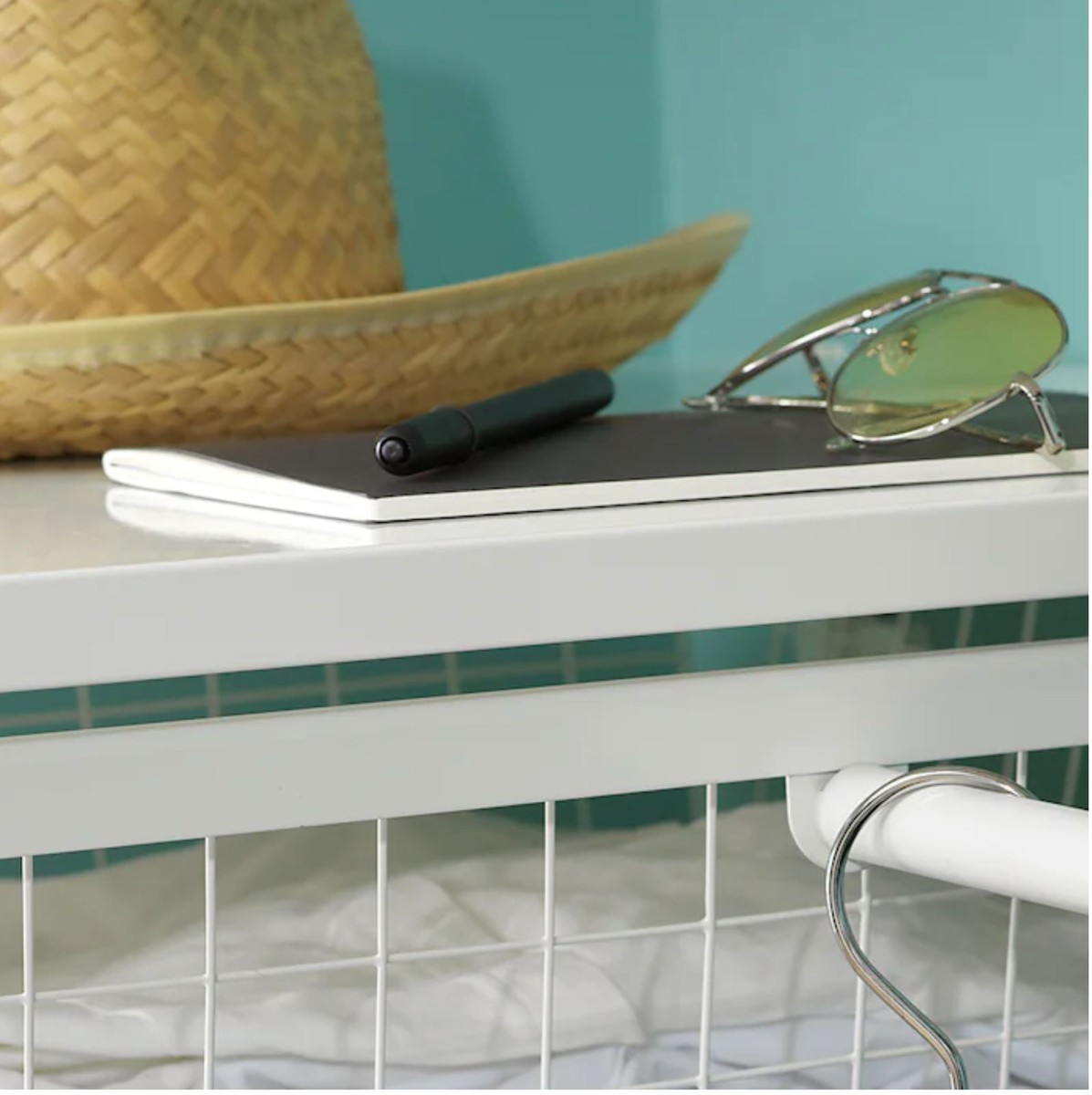 IKEA JONAXEL Adjustable Clothes Rail White 46-82 cm