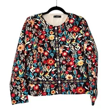 SHEIN Floral Snap Front Jacket Womens XL