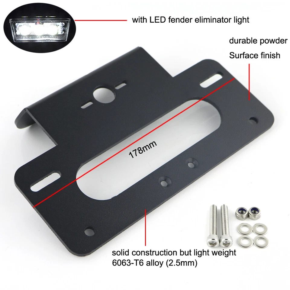 Kit de suporte de placa traseira compatível com Suzuki GSXR600/GSXR750 2011-2024 - Imagem 3 de 4