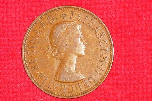 Great Britain 1961 ONE PENNY COIN QUEEN ELIZABETH II BEAUTIFUL ⭐ VINTAGE ⭐. - 第 15/16 張圖片