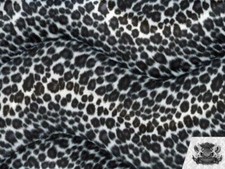 Velboa Faux Fur Short Pile Fabric Animal Print CHEETAH GRAY/ 60" W /By the Yard