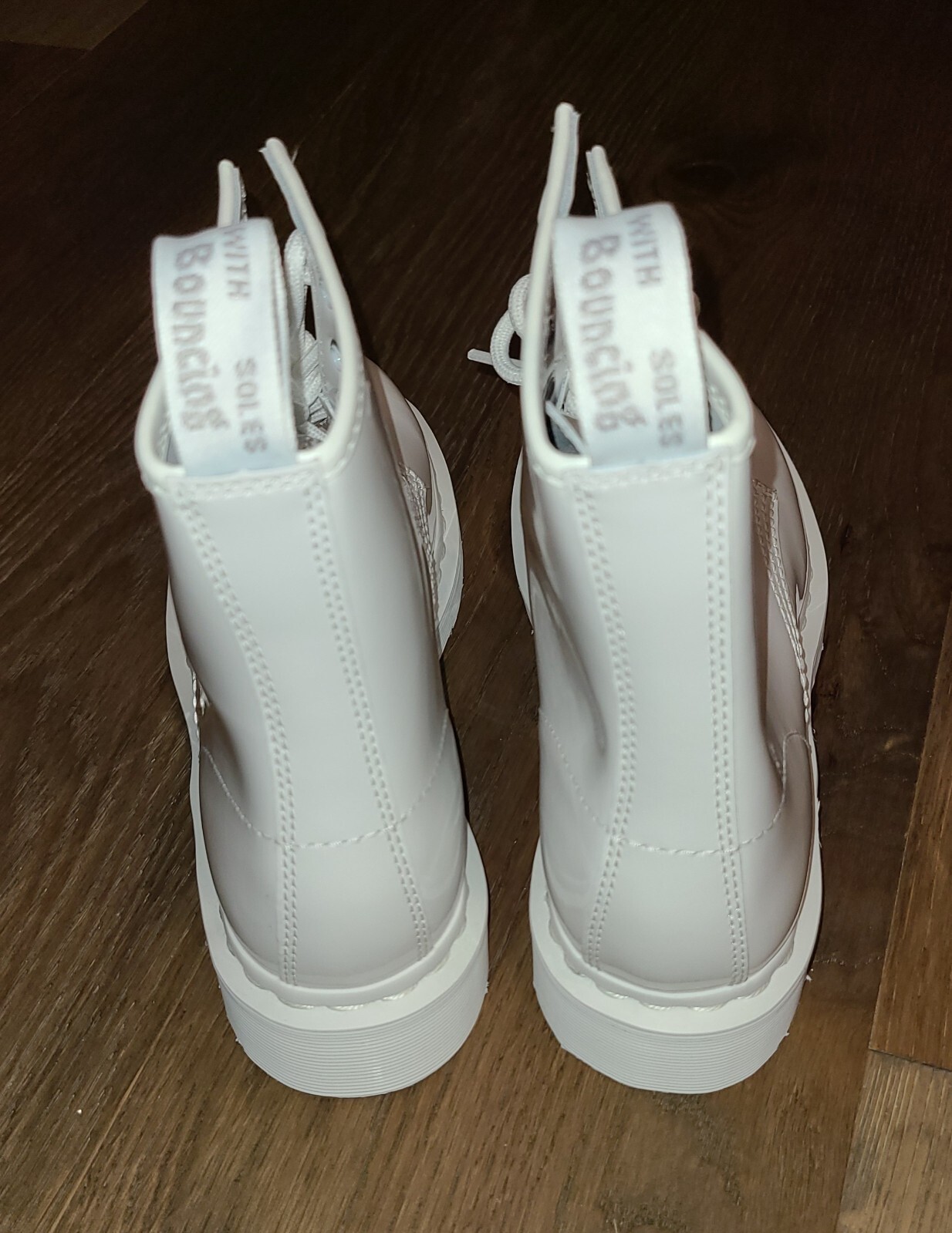 NEW Sz 10 US Women's Dr Martens Mono White Patent Lamper 26728 Boots | eBay
