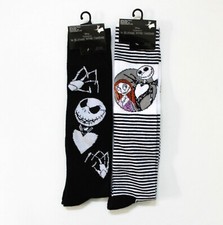 Disney The Nightmare Before Christmas Jack Sally Knee High Socks Set of 2 NEW