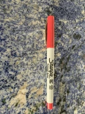 Sharpie Permanent 1952020 Marker, Ultra Fine Point, Brick Red Ink, 1 - Each