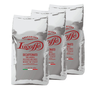 3x 700g Lucaffé Decaffèinato (entkoffeiniert) | Espresso Bohnen | Mondo Barista