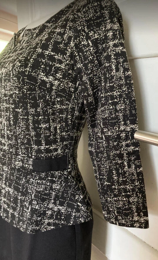 NEU WOW BUSINESS ETUIKLEID SCHÖßCHEN 34 36 ALBA MODA schwarz *59364967 - Bild 2 von 4