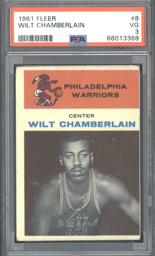 1961 Fleer #8 Wilt Chamberlain - PSA 3 (Rookie Card)