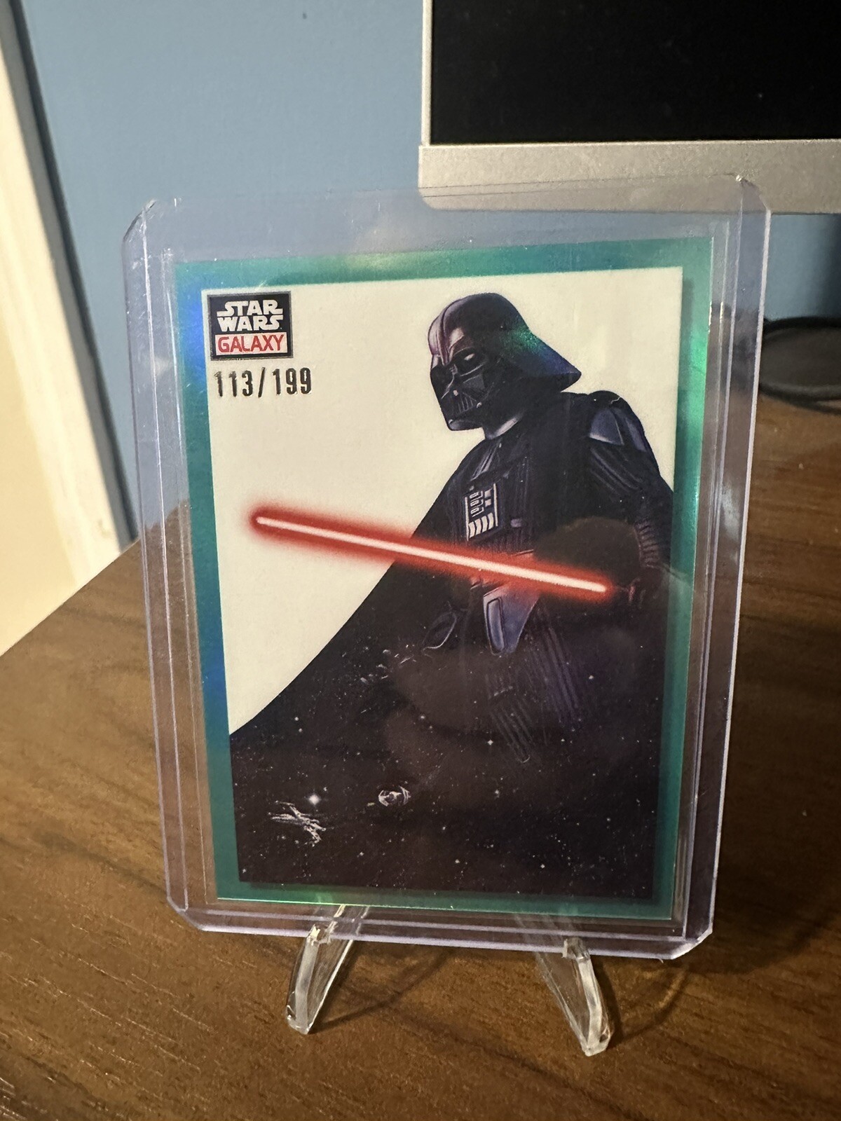 Darth Vader 2023 Topps Chrome Star Wars Galaxy Dark Side Aqua /199 #92
