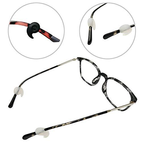 Benvo 12 Pairs Eyeglasses Retainers Silicone Glasses Temple Holders Anti-slip