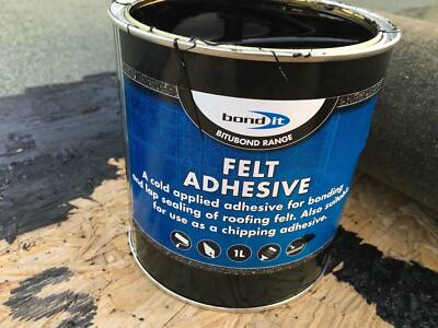 Shed Garage Grit Felt Roof Adhesive Diy Home Repair Fix Cold Tar Bitumen Glue 1l Ebay