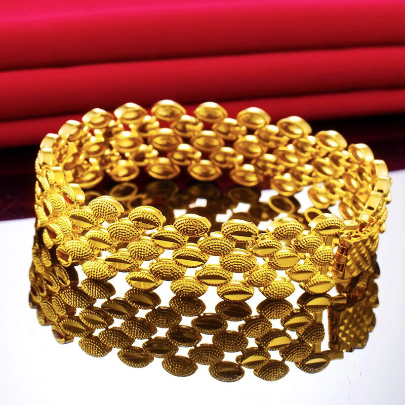 24k Yellow Gold Over Brass Womens Small 6.5 24k Yellow Gold Over Brass Womens Small 6.5