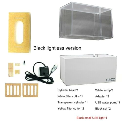 1L Mini Aquarium Komplett set Dekoration mit LED Beleuchtung Pumpe & Filter - Bild 14 von 24