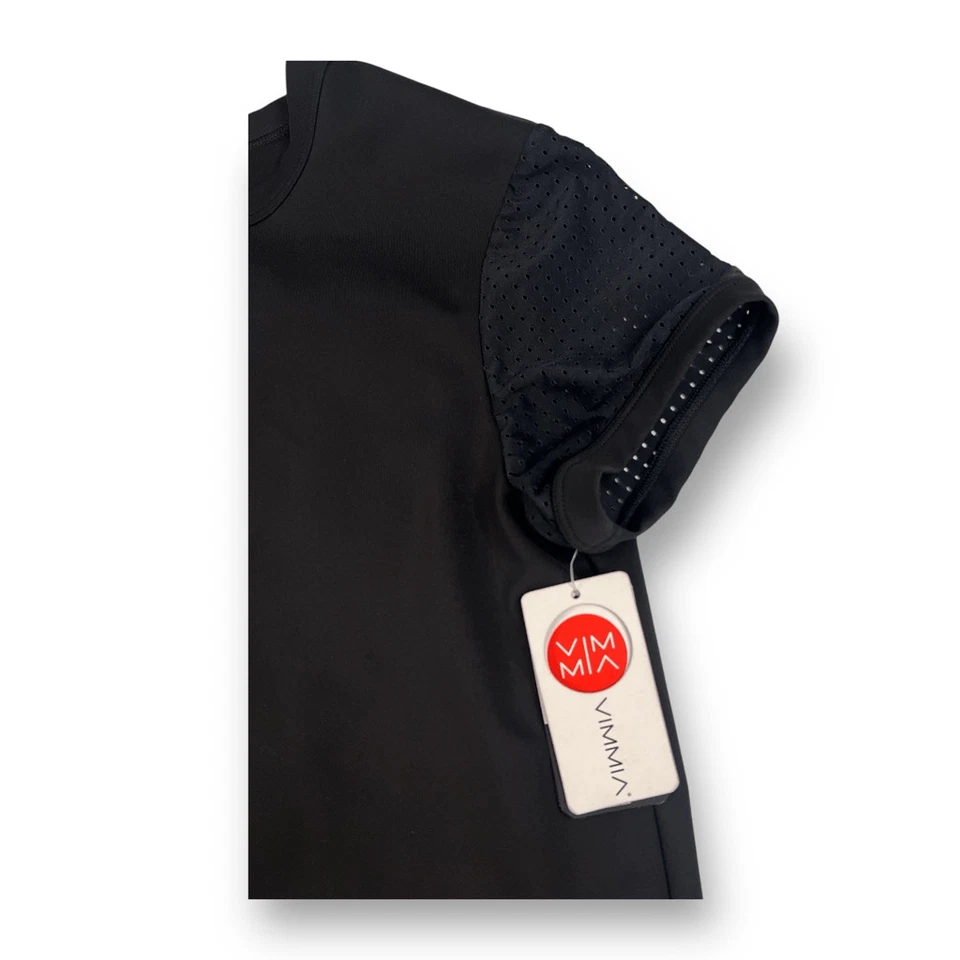 Camiseta negra de golf y tenis Vimmia The Fundamental talla mediana Foto 3 de 4