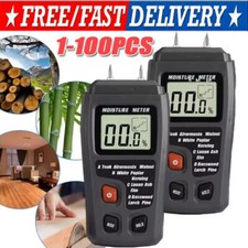 Digital LCD Wood Moisture Meter Detector Tester Wood Firewood Paper Cardboard