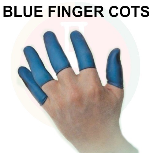 25 X FINGER COTS BLUE NITRILE (LARGE) LATEX FREE KITCHEN AMADA FIRST AID