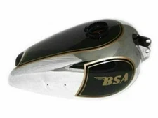 Bsa M20 M21Chrome & Black Painted Petrol Fuel Gas Tank