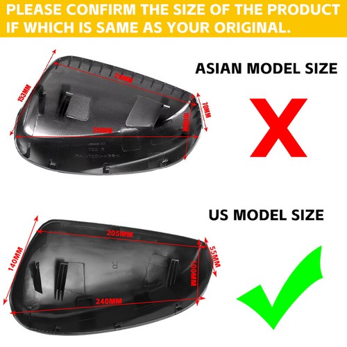 Tapa de espejo retrovisor lateral derecho para Honda Accord 2008 2009 2010 2011 2012 versión EE. UU. - Imagen 2 de 10