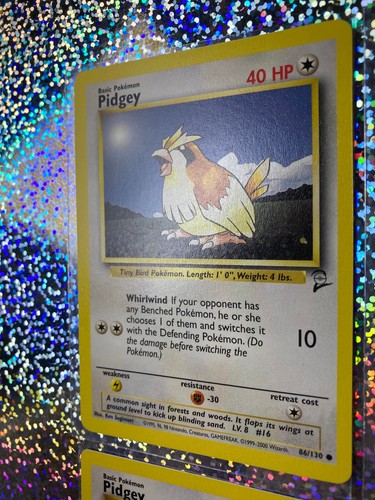 2000 Pokemon TCG Base Set 2 Regular Non-Holo 86/130 Pidgey (x4) - Picture 4 of 15