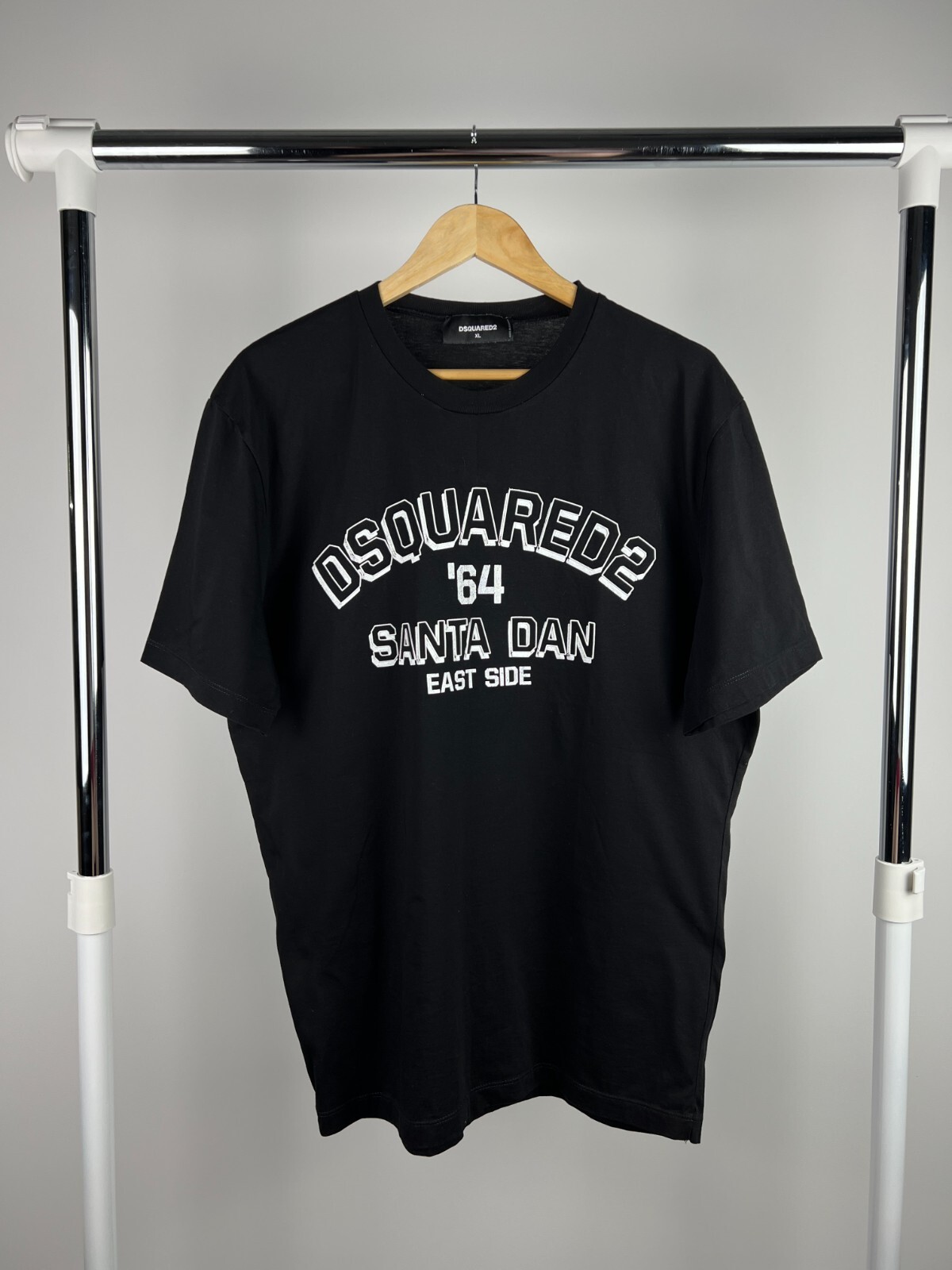 Dsquared2 Santa Dan Regular Fit Men's Black T-Shirt Size XL