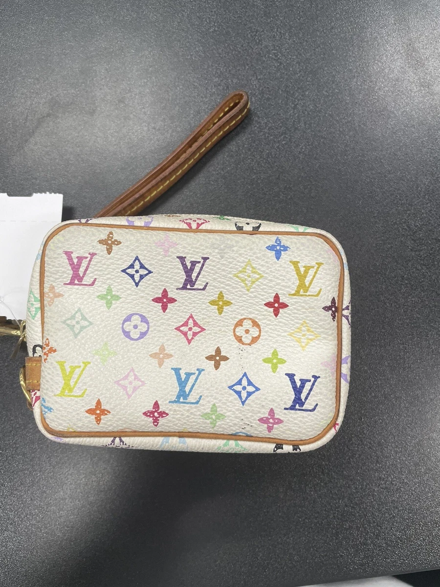 LOUIS VUITTON Murakami Monogram Multicolor Trousse Wapity Wristlet Case Pouch