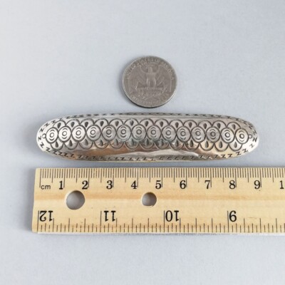 Amazing Vintage Southwestern Stamped Sterling Silver Long 