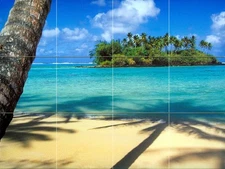 Art Ocean Palm Mural Ceramic Backsplash Bath Tile #354