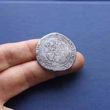 Hammered Silver Coin Charles 1st Half Crown c 1643 AD