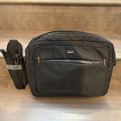 AmazonBasics Laptop Bag Case Mens Womens Black 17 Inch Shoulder Strap Organizer
