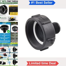 IBC Tote Hose Adapter 2 Inch Fine Thread To 3/4 Inch Male Garden Hose Fitting