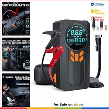 Portable Jump Starter Air Compressor 5000A 20000mAh 12V Tire Inflator Power Bank