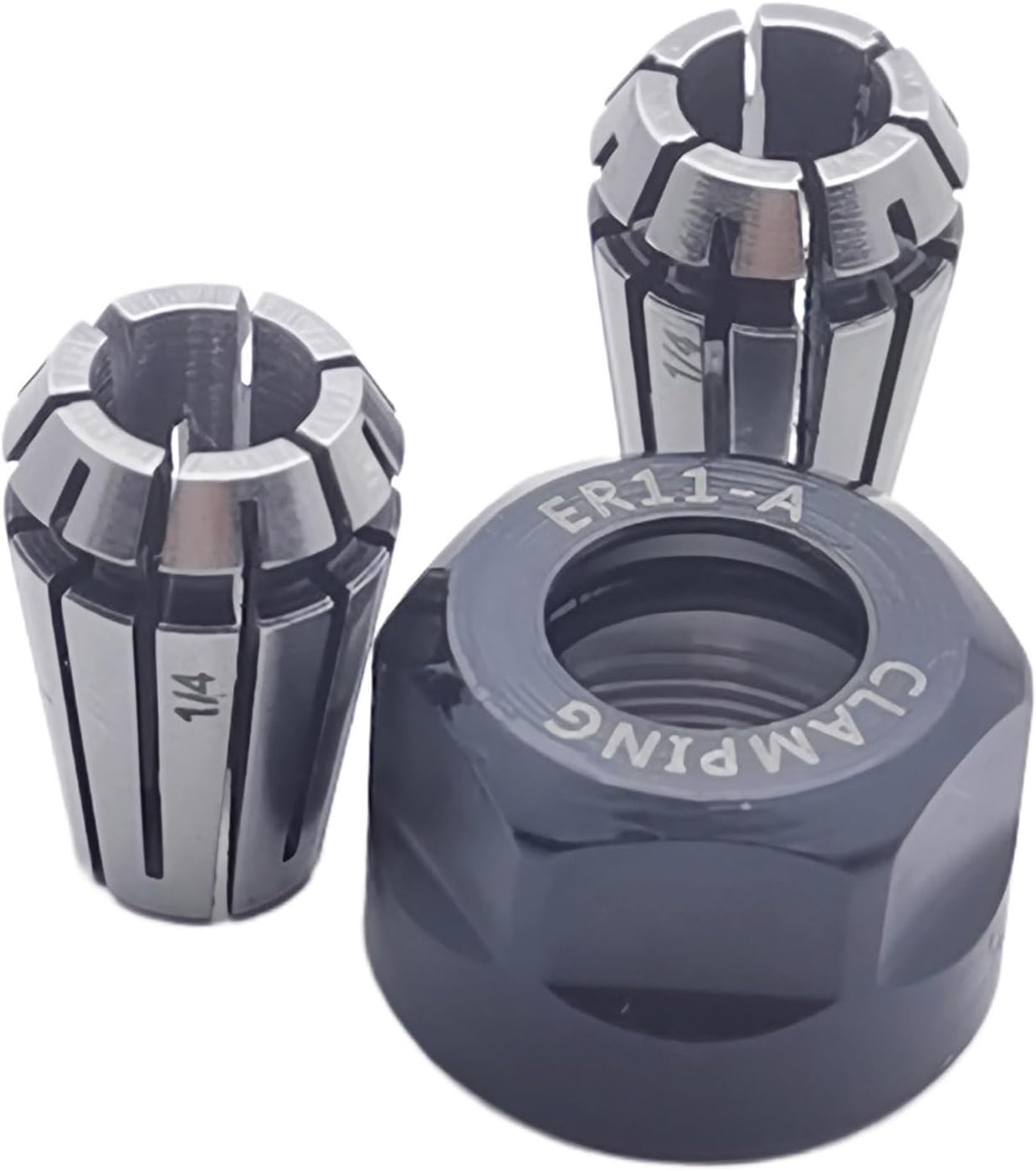 Durable ER11 Collet Nut Set - Includes 2Pcs 1/4 Inch, Stable Cutting Performance
