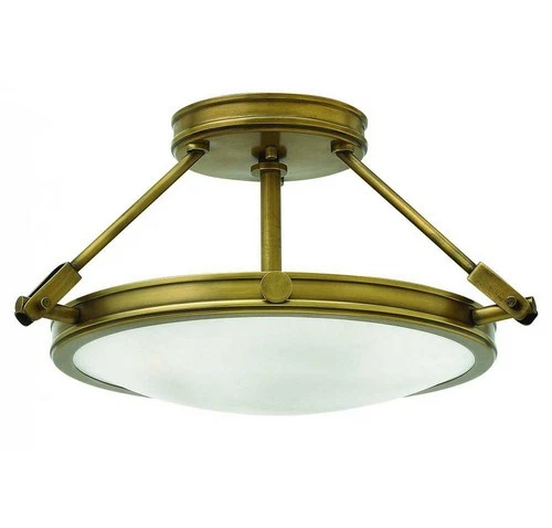 Hinkley 3381HB 9.25" 3-Light Semi-Flush Mount in Heritage Brass - Picture 2 of 2