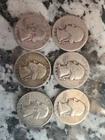 Washington Quarters "90% Silver". Lot of (6). 1938,1941,1948,(2)1950,1961