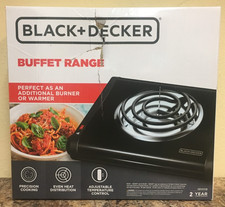 Black+Decker SB1001B Black Single Burner Buff...