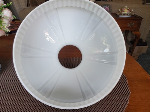 Lamp Shade For Aladdin Oil Lamp 10 Inch × 8 In. × 5 In. Milk Glass & Lavendar - Picture 5 of 7