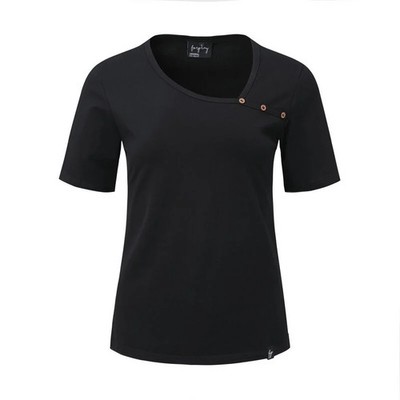 Forplay T-Shirt Damen Carlotta schwarz Basics 95% Baumwolle, 5% Elasthan S