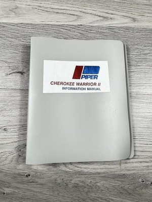 Vintage Piper Cherokee Warrior II Information Manual Airplane Aircraft 761-780