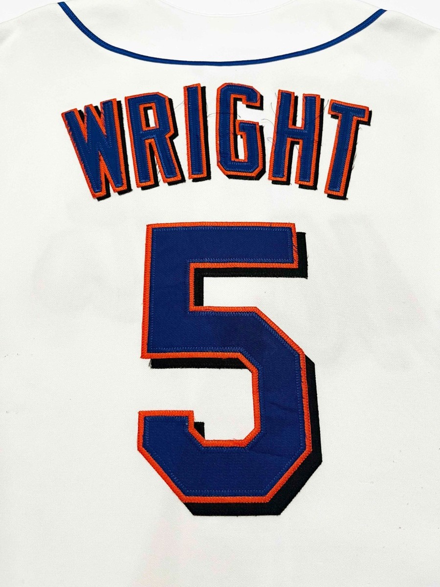 Vintage Majestic MLB New York Mets WRIGHT #5 Baseball Jersey