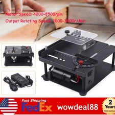 Compact Heavy Duty Table Saw Rotating Speed 1000-3000r/min Work Shop Portable US