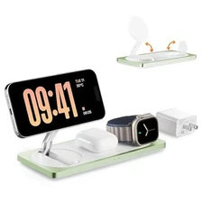 3 in 1 Charging Station for Apple Devices: Used for iPhone and Sprout Green