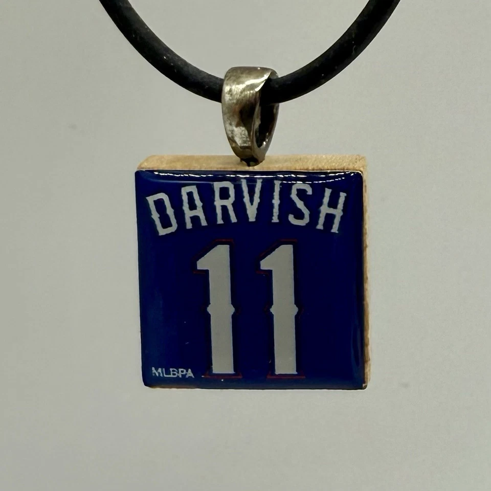 MLB Texas Rangers Darvish Life Tiles Stretchable Necklace Approximately 17.5” - Image 3 of 4