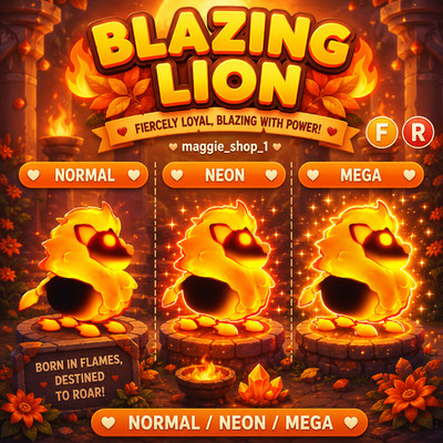 Blazing Lion FR Normal/Neon /Mega   Adopt From Me Today   Top Picks