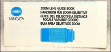 Minolta Zoom lens multi-language guide book instruction owners manual